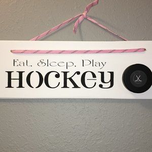 Hockey Sign, Hockey Wall Decor, Hockey Puck